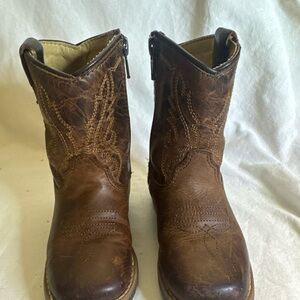 Smoky Mountain Boots Toddler Autry Brown Leather Distressed Size 5M #336751